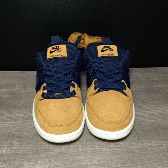 Nike SB Dunk Low Pro PRM 90s Backpack Navy Desert Ochre DX6775-400 Men's 6.5 - Picture 2 of 7